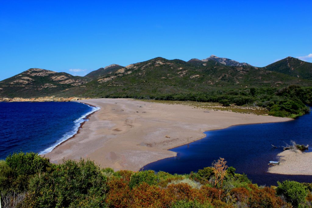 Plage d'Ostriconi, entre eau de mer et eau douce, Corse